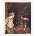 thumbnail image 2 of Arthur Rackham 20x23 Black Ornate Framed Double Matted Museum Art Print Titled: At Last She Reached the Cellar, and There She Found an Old, Old Woman with a Shaking Head (1920), 2 of 5