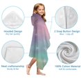 thumbnail image 7 of Colorful Tie Dye Nebula Pattern Hooded Bath Towel，60"x35" for Ages 3 To 12 Kids, Quick Dry Lightweight Soft Microfiber Hood Beach Towel Cover Up for Kids, 7 of 7
