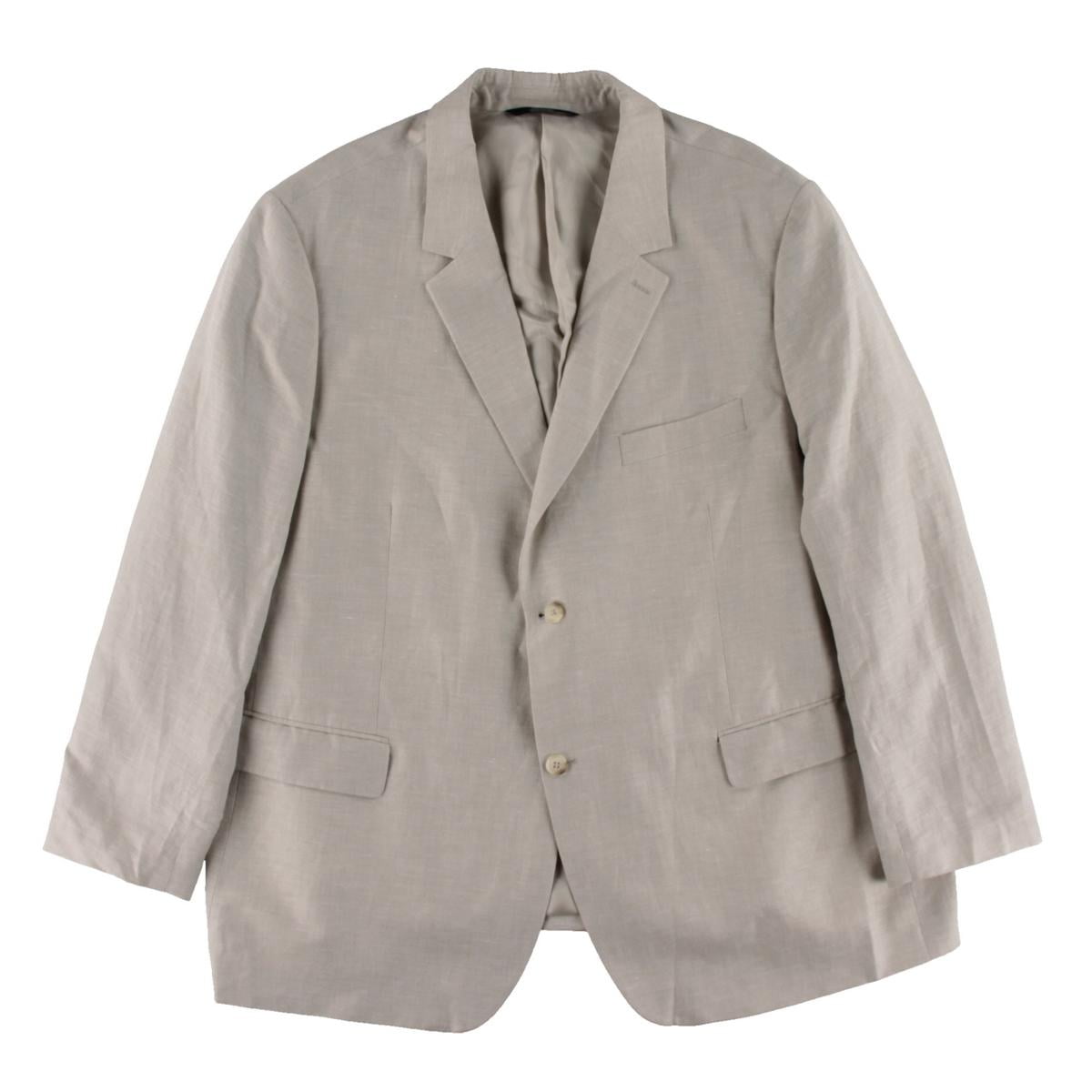 Perry Ellis - Perry Ellis Mens Big & Tall Heathered Linen Two-Button ...