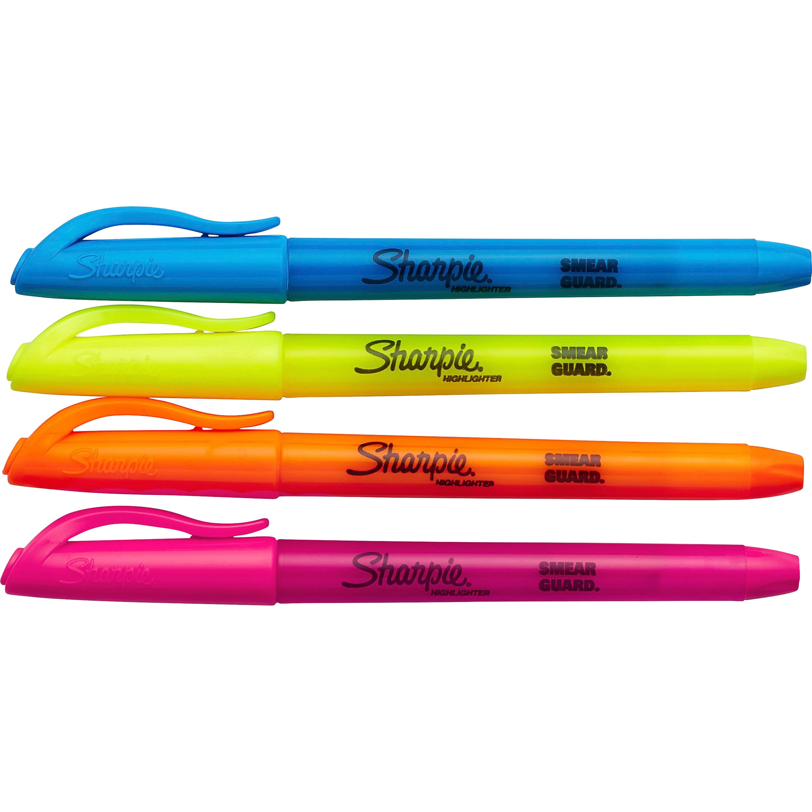 (4 pack) Sharpie, SAN1908101, Accent Smear Guard Highlighter, 5 / Pack