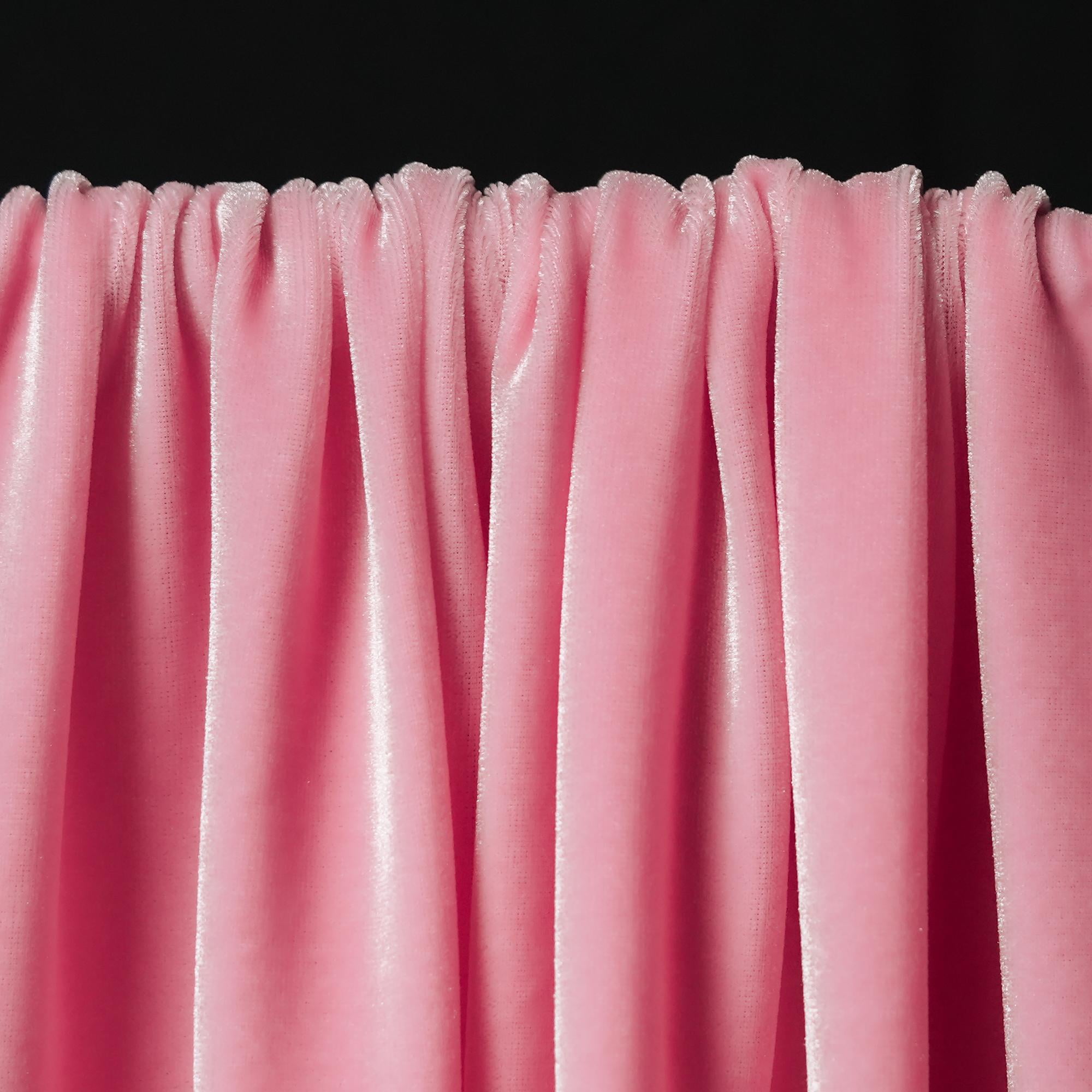 Ice Fabric Stretch Velvet Fabric by the Yard - 60" Wide Soft Stretchy Fabric for Sewing Clothes, Apparel, Costume, Crafts - 90% Polyester 10% Spandex - Baby Pink - 2 Yards
