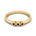 thumbnail image 1 of Round Shape Garnet Stackable Women Ring 925 Sterling Silver Gold Vermeil Delicate Jewelry, 1 of 3