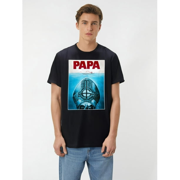 Ghost – Papa Poster T-Shirt Selected pure cotton interesting design DIY short sleeve t-shirt for men, soft and breathable, suitable for all seasons, comfortable, casual and sports, Halloween