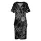 thumbnail image 4 of Vestido holgado con bolsillos y diseño de laberinto de telaraña para mujer, vestido de verano 2025, vestido largo de noche para mujer., 4 of 7