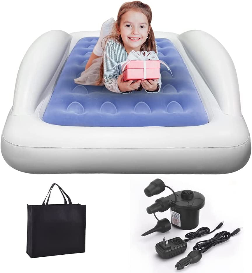 Inflatable Toddler Travel Bed Portable Toddler Bed for Kids, Camping