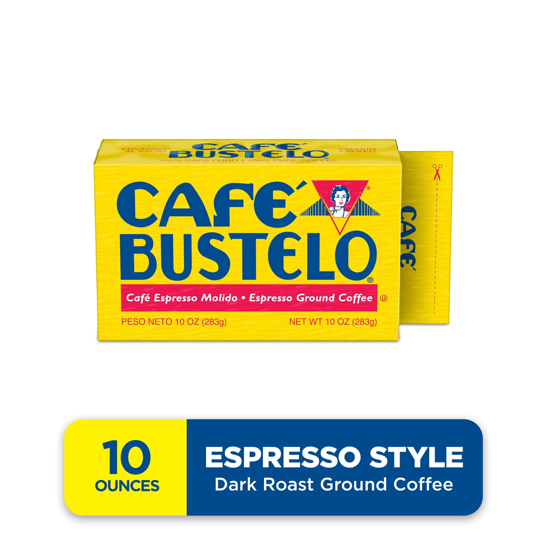 (12 pack) Cafe Bustelo, Espresso Style Dark Roast Ground Coffee, Vacuum Packed 10 oz Brick