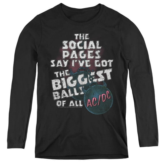 AC/DC Big Balls Women's Long Sleeve T-Shirt Black