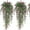 Purplish Red, variant on 2 Pieces Artificial Hanging Flowers Hanging Eucalyptus Leaf Greenery Vine Outdoor UV Resistant Home Garden Wedding Party Indoor Outdoor Decorations