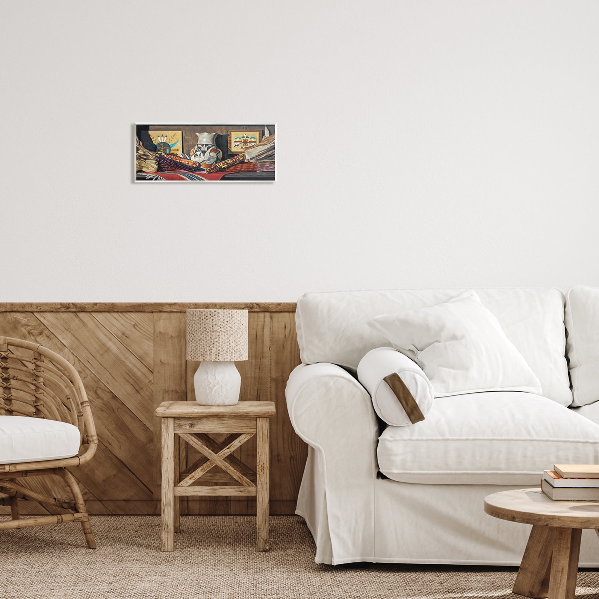 Stupell Industries Land of Enchantment Painting Abstract Painting Unframed Art Print Wall Art, 17 x 7