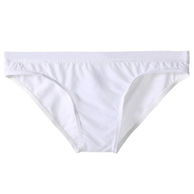 Fianao Herrkalsonger Stretchiga Andningsbara Bekväma Mjuka Genomskinliga Is-Silke Sexiga Låg Midja Trosor-Perfet White
