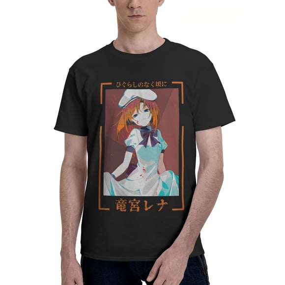 T Shirt Men's & Women's Anime Casual Round Neck Tee with Stylish Geometric Anime Character Prints
