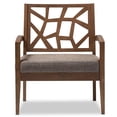 thumbnail image 3 of Baxton Studio Jennifer Chaise d'Appoint en Gris et Marron, 3 of 7