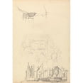 thumbnail image 2 of Spencer Frederick Gore 18x24 Gold Ornate Framed and Double Matted Museum Art Print Titled - Cave of the Golden Calf; Sketches of a Stage and Bar (1912), 2 of 4