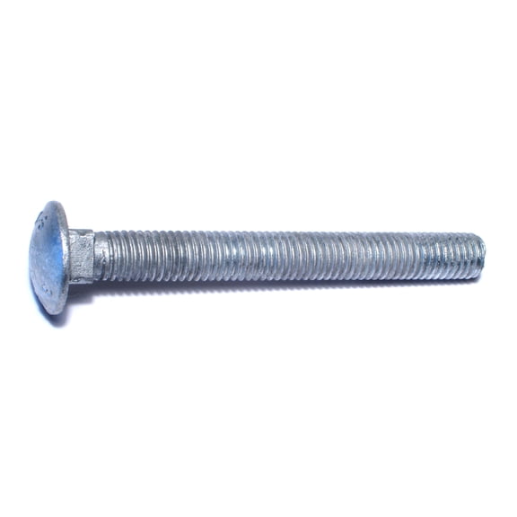 1/2"-13 x 4-1/2" Hot Dip Galvanized Grade 2 / A307 Steel Coarse Thread Carriage Bolts CBS-664