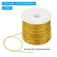 thumbnail image 2 of Uxcell Total 110yard Metallic Cord, 5Rolls 0.8mm Dia Ornament String Thread,Gold, 2 of 5