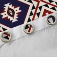 thumbnail image 4 of jejeloiu Retro Aztec Geometric Black Out Curtains,Vintage Rhombus Triangle Curtains Pack of 2 (42x63 Each),Red Brown Black Bedroom Curtains For Men Women,Breathable Home Decor, 4 of 6