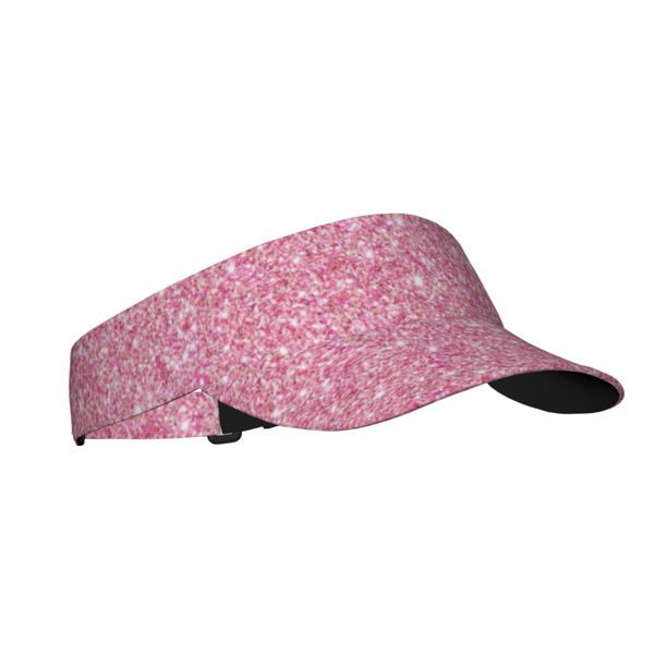 Fotbe Glitter Pink Visera Deportiva con Diseño, Gorra Abierta Ajustable de Algodón para Mujer y Hombre