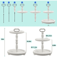 thumbnail image 2 of Urban Deco Wooden Decorative Tray Two Tiered Tray Round Serving Tray (White), 2 of 8