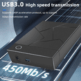 thumbnail image 3 of 3X 3.5 Inch HDD Enclosure USB 3.0 to SATA Hard Drive Case SSD Enclosure External Solid State Hard Drive Disk Box-US Plug, 3 of 5