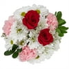 Fresh-Cut Mixed Mother's Day Flower Bouquet in Glass Vase, Minimum 11 Stems, Colors Vary