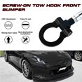 thumbnail image 3 of Xotic Tech JDM Sport Track Racing Style CNC Aluminum Screw-on Tow Hook Front Rear Bumper Compatible With Mitsubishi Lancer Evolution or Nissan GT-R R35 370Z Juke Infiniti G37/Q60 FX35 (Black), 3 of 8