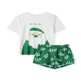 thumbnail image 1 of Ensemble de Pyjamas de Noël pour Femmes avec Hauts Imprimés Père Noël et Shorts, 1 of 9
