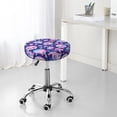 thumbnail image 7 of Bingfone colorful Skull mushroom rainbow Padded Round Bar Stool Cover Cushion with Elastic Fabric Round Chair Seat - colorful Skull mushroom rainbow, 7 of 7