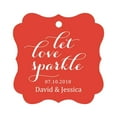 thumbnail image 1 of Darling Souvenir Custom Let Love Sparkle Mariage Suspendu Tags Customized Fancy Frame Paper Tags -Rouge-100 Tags, 1 of 1