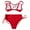 T-19Red, variant on Women Swimwear Sexy Beaded Neckline Pure Color Bikini Set For Beach Vacation Chic Swim Wear
