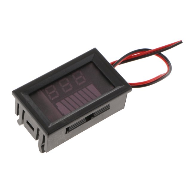 Medidor de capacidad de batería de digital Indicador de capacidad LED Voltímetro 5-15mA Zulema Medidor de capacidad LED Tester