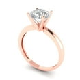 thumbnail image 2 of 1.5 ct Round Cut Moissanite Solitaire 18K Rose Gold Womens Engagement Ring, 2 of 5