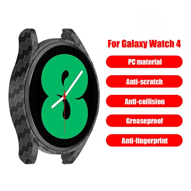 Estuche protector de reloj PC Half-Cover para Galaxy Watch 4 40 mm (fibra de carbono)