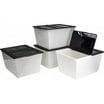 Advantus Rolling Storage Box, Letter/Legal, 15-Gallon Size, Clear ...