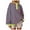 Hot Pink, variant on Plus Size Women Blouses Winter Fall Loose Fit Crewneck Long Sleeve Puff One Shoulder Button Up Stripe Leisure Polyester Tops Top(Black,L)