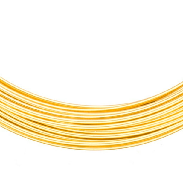 Aluminum Beading Wire, Anodized 18K GoldFinished 14 Gauge 48Foot Coil