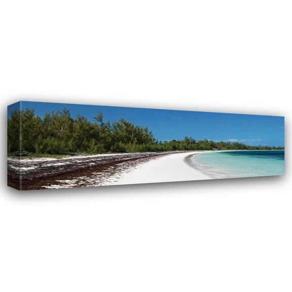 Larry Malvin 18x9 Gallery Wrapped Canvas Wall Art Titled - Winding Bay Beach II Panel