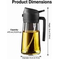 thumbnail image 7 of 16 fl oz Glass Oil Sprayer – 2-in-1 Kitchen Oil Dispenser, Food Grade Oil Mister for Cooking, Salad, BBQ, Air Fryer (Black, Includes Stickers), 7 of 7