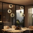 thumbnail image 3 of LNC Philodendron 3-Lights 17.5" Modern Luxury Cluster Integrated LED Chandelier, Gunmetal Black, 3 of 16