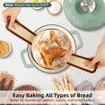 thumbnail image 2 of Davivy 10" Cast Iron Sourdough Bread Pan, 5qt Dutch Oven for Sourdough Baking, Cast Iron Bread Oven Baker with Lid - Light Green, 2 of 8