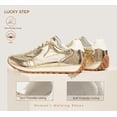 thumbnail image 5 of LUCKY STEP Womens Fashion Sneakers Trendy Tennis Shoes Stylish Retro Casual Shoes,Gold, 5 of 10