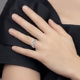 thumbnail image 2 of Sterling Silver Rhodium-Plated White Topaz And Diamond Ringsize 7 (Width 1.3 To 5.9) - Jbsp, 2 of 5