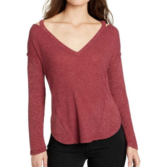 William Rast Womens Ives Cold Houlders Basic T-Shirt