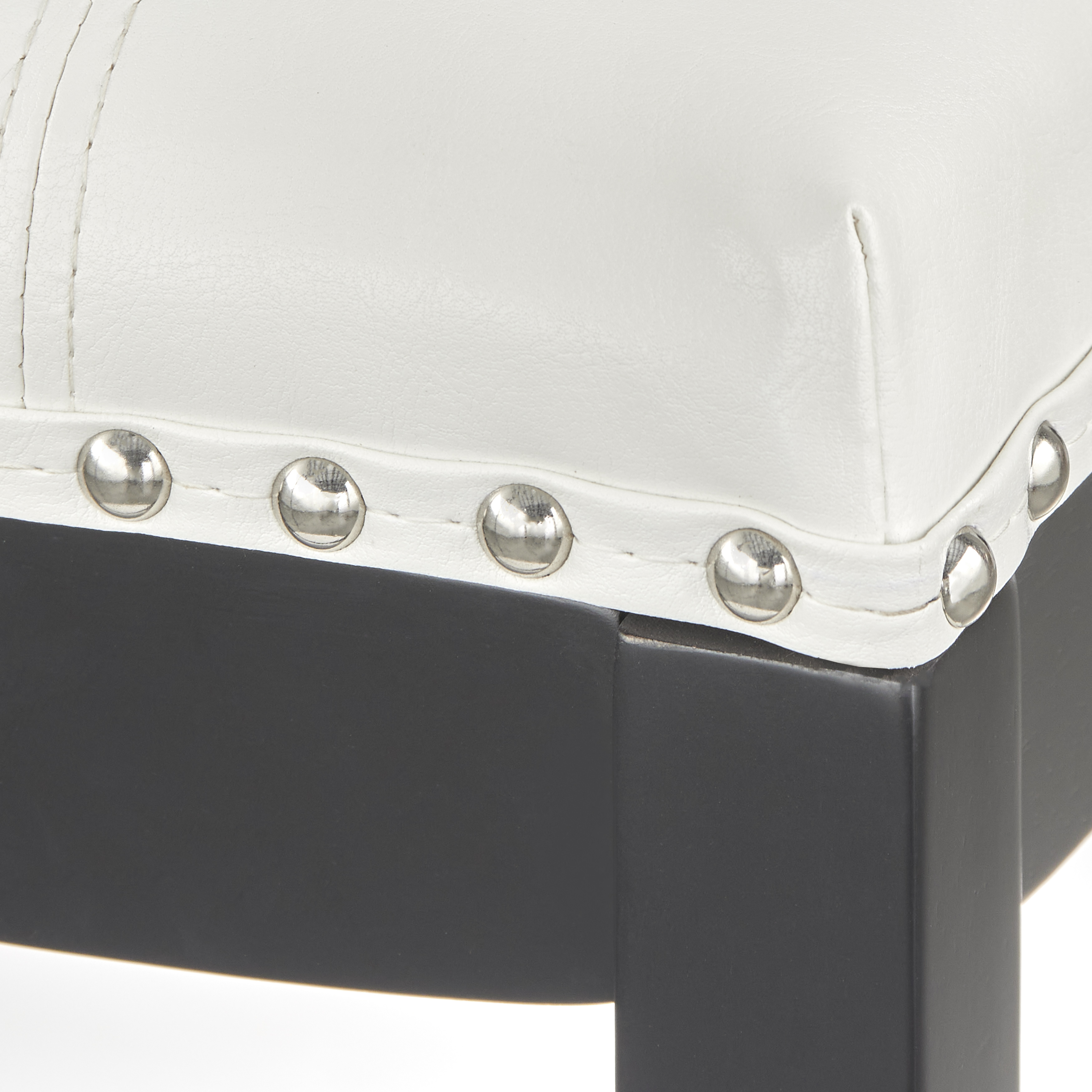 TMS 30" Biscoe Padded Saddle Bar Stool, Set of 2, Black/White