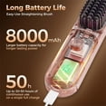 thumbnail image 4 of EGNMCR Hair Straightener Brush Portable Mini Hair Straightening Brush With 4 Temperature Settings LED Display USB Rechargeable Fast Heating Hairs Brush For Travel Straightening Comb, 4 of 8