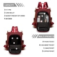thumbnail image 4 of Mochila CHERUTY para mujer, piel sintética, antirrobo, color blanco y rojo, 4 of 7