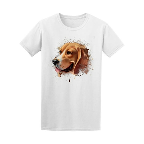 Dog Portrait Sketch Painting Tee Men's -Image by Shutterstock