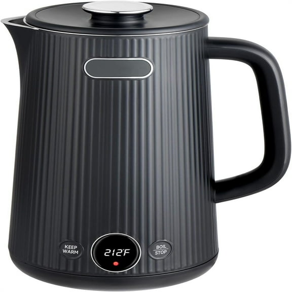 1.7L(57oz) Large Electric Kettle Temperature Control, 7 Cups Electric Tea Kettle for Coffee&Tea, 2 quarts Big Hot Water Kettle Electric with,1200W,Keep Warm-Black