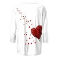 thumbnail image 5 of Ailaofu Womens Casual 3/4 Sleeve Round Neck Valentine T Shirts Cute Love Heart Printed Graphic Tee Tops Basic Tees, 5 of 5