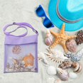 thumbnail image 2 of Sacs Coquillages pour Jouets de Plage pour Enfants, Sacs de Plage Colorés en Maille Respirante, Sacs Coquillages de Mer avec Sangles de Transport Ajustables, Sacs Portatifs pour Trésors de Plage en Sable et Coquillages, Sac de Rangement pour Jouets, Seulement les Sacs (Purple1), 2 of 8
