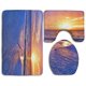 thumbnail image 1 of ABPHQTO Atardecer en la playa Juego de alfombras de baño de 3 piezas Alfombra de baño Alfombra de contorno y tapa de inodoro, 1 of 2